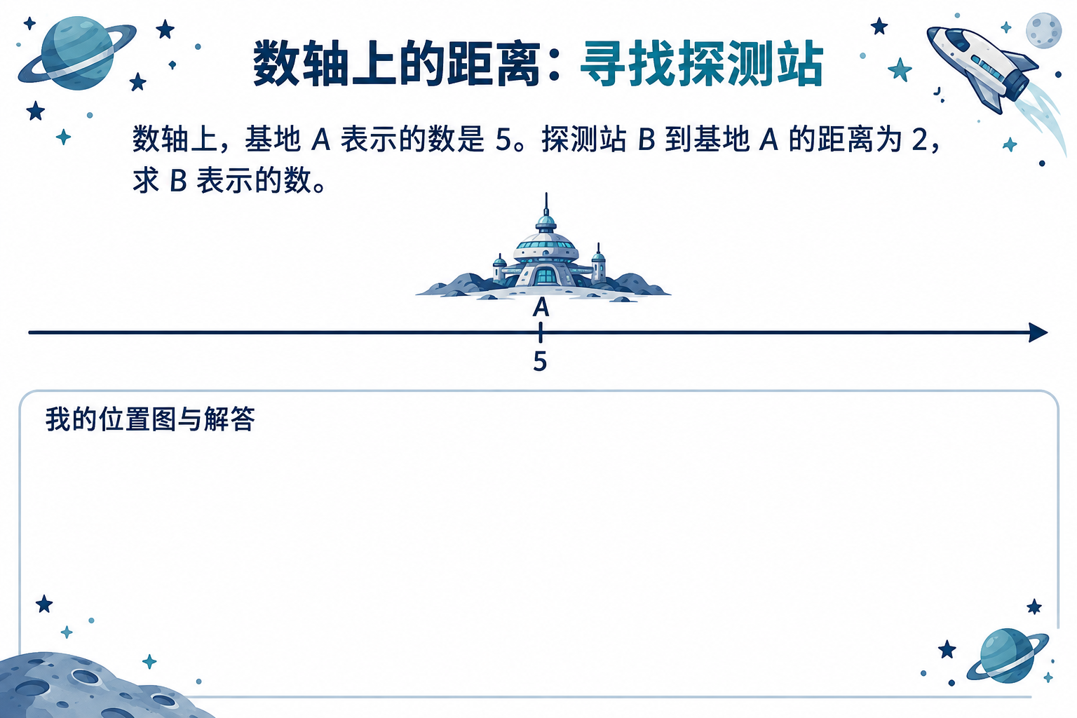 六年级-数轴上的距离，第1张图片